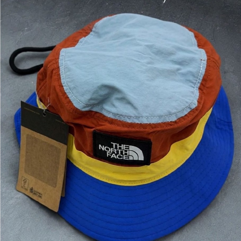Norse Projects Kids' Colorblock Bucket Hat - Light Blue/Rust/Yellow/Blue
